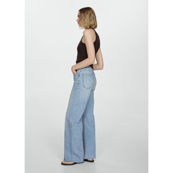 MANGO Danila Wide-Leg High-Rise Cotton Jeans - 4 - Picture 5 of 8